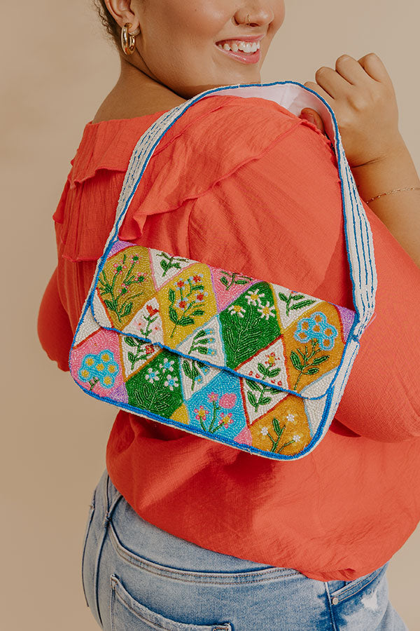 Pick Of The Patch Floral Beaded Purse