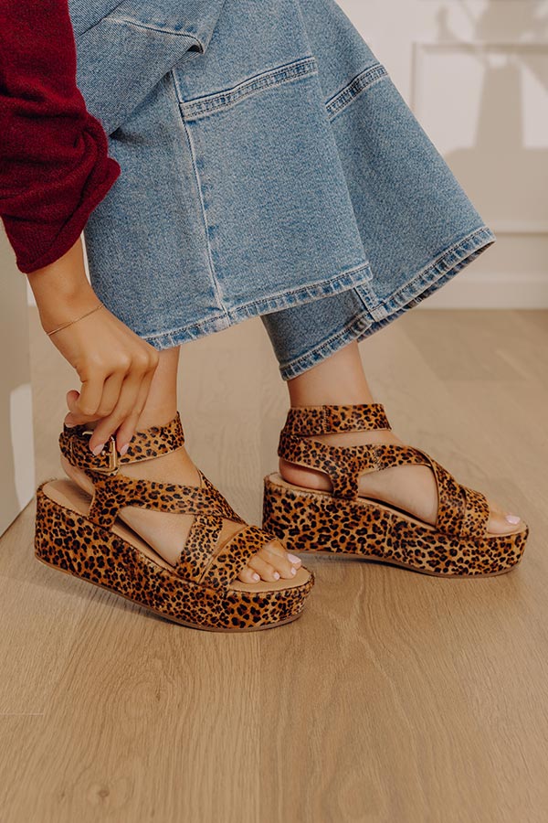Pascal Leopard Pony Hair Platform Sandal