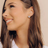 Instant Classic Cubic Zirconia Stud Earrings in Silver Image - 1