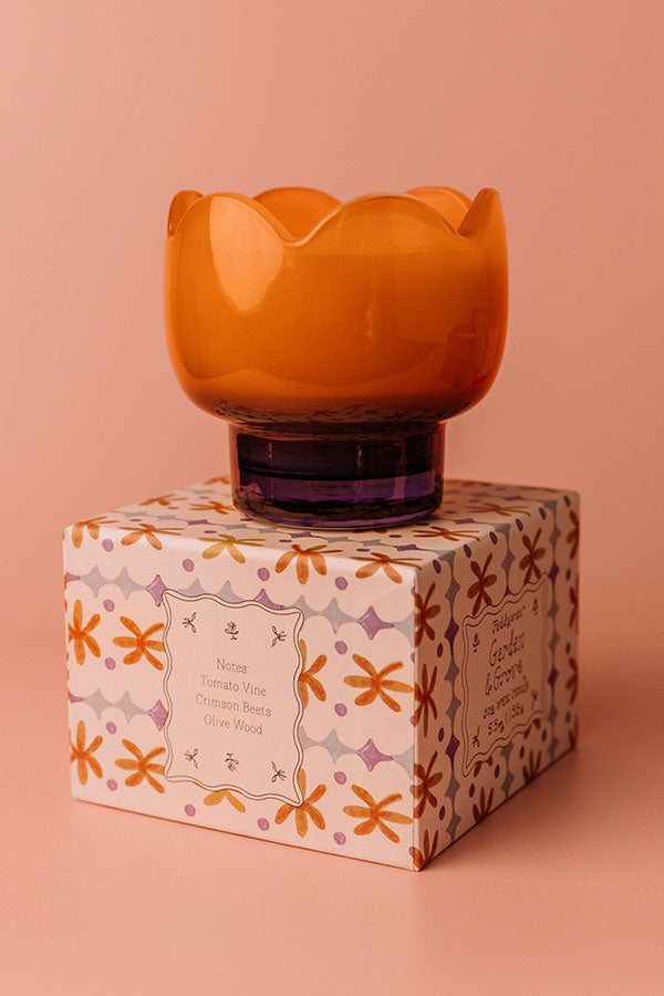 Paddywax Tulip Glass Candle in Garden and Grove Image - 1