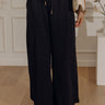 Travel Plans Chic High Waist Knit Pants in Black Image - 1