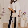 Casual Chic Cutie Oversized Knit Top in Cream Image - 1