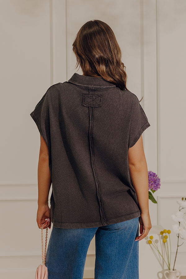 Downtown Ease Vintage Wash Tee in Vintage Black Image - 4