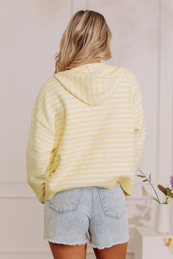 Sweet On Stripes Zip Up Sweater in Yellow Image - 4