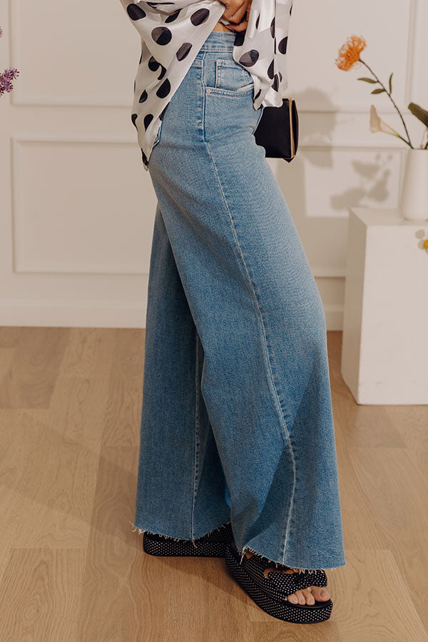JUST USA Darla Midrise Super Wide Leg Jeans Image - 2