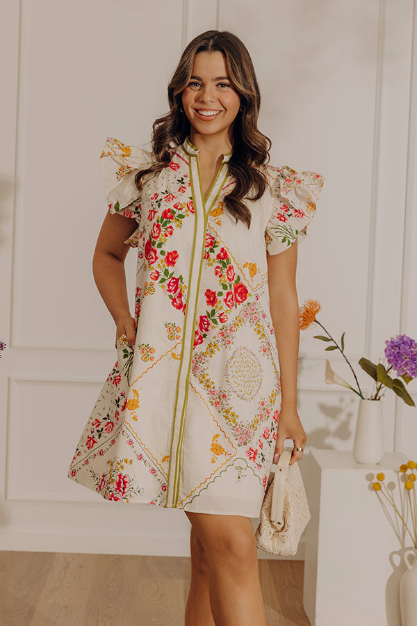 Petal Play Button Down Mini Dress Image - 1