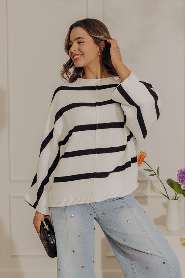 Chic Lineup Knit Stripe Sweater