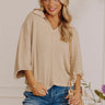 Fresh Take Knit Top in Iced Latte Image - 1