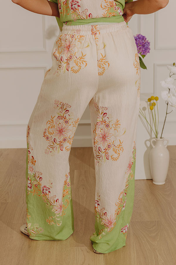 Tuscany Charm High Waist Floral Pants Image - 4