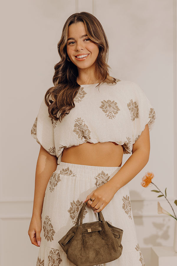 Vacay Babe Linen-Blend Crop Top Image - 2