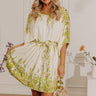 Tuscany Villa Floral Mini Dress in Lime Image - 1