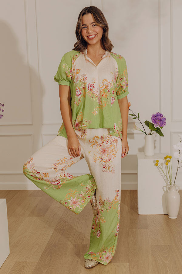 Tuscany Charm Floral Button Up Top Image - 4