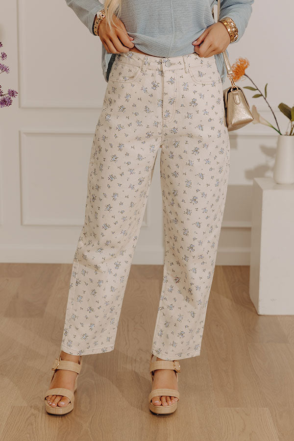 Floral Bliss High Waist Straight Leg Jean Image - 3