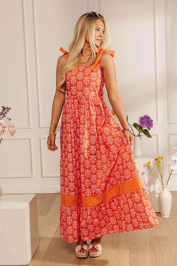 Sweet On The Patio Floral Maxi Dress Image - 1