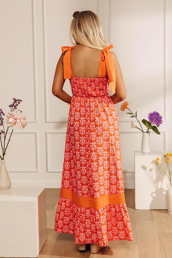 Sweet On The Patio Floral Maxi Dress Image - 5