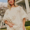 Sweet Daydream Floral Embroidered Top in Cream Image - 1