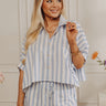 Harbor Chic Stripe Oversized Button Up Top Image - 1