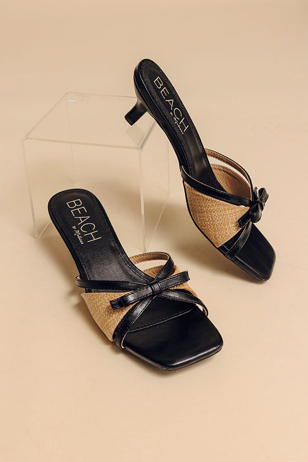 Porter Faux Leather Kitten Heel in Black Image - 2