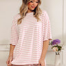Simple And Sweet Oversized Stripe Tee Image - 1