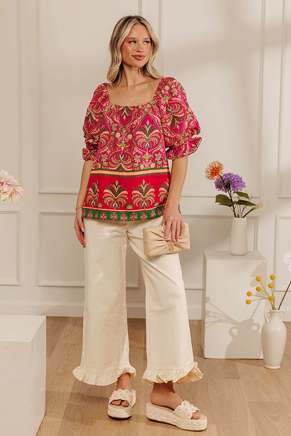 Bright Blooms Floral Shift Top Image - 1