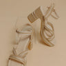 The Adelaide Linen Woven Platform Heel in Beige Image - 1