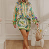 Miami Date Night High Waist Skort in Green Image - 1