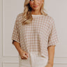 Happy Check Knit Top Image - 1