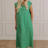 Sweet Stripes Midi Dress in Green Image - 1