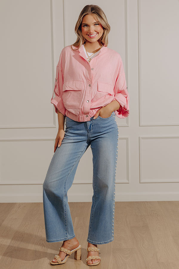 The Perla High Waist Embellished Wide Leg Jean Image - 5