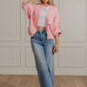 Street Chic Linen-Blend Button Up Top Image - 1