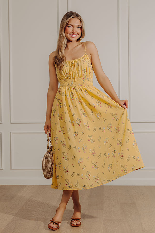 Sweet Meadows Floral Midi Dress Image - 1