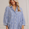Beachcomber Chic Embroidered Oversized Button Up Top Image - 1