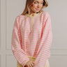 Lemonade Sipping Henley Knit Sweater Top Image - 1