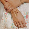 Susan Shaw Magnolia Paperclip Bracelet Image - 1
