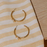 Susan Shaw Pearl Accent Hoop Earrings Image - 1