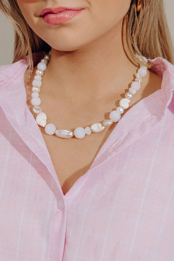 Oceanlight Chic Necklace in White Image - 3