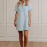 Summer in Stripes Seersucker Mini Dress in Aqua Image - 1