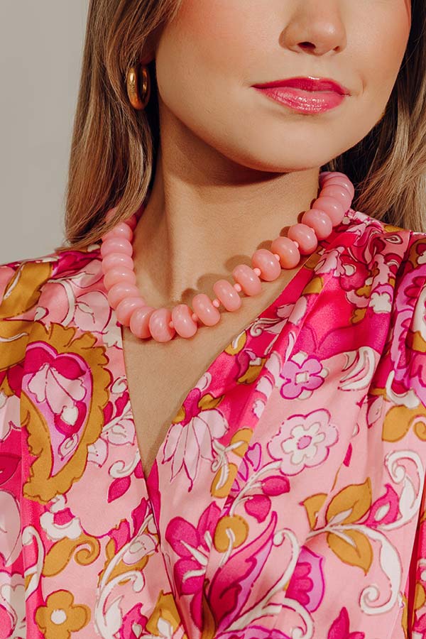 Bold Ambition Necklace in Pink Image - 3