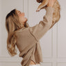 Casual Cutie Knit Sweater in Light Mocha Image - 1