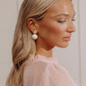 Susan Shaw Square Cotton Pearl Drop Earrings Image - 1