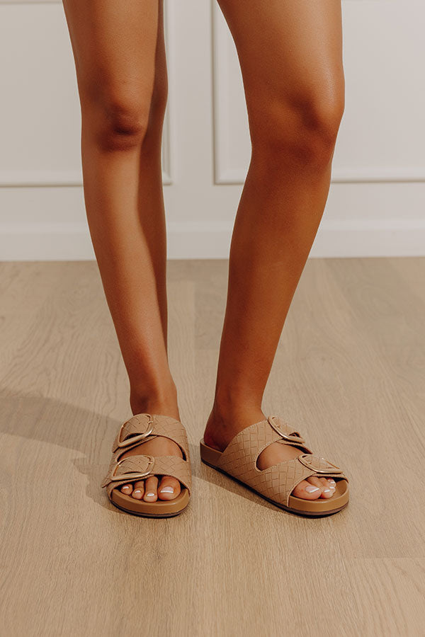 The Desiree Faux Leather Sandals in Iced Mocha Image - 3