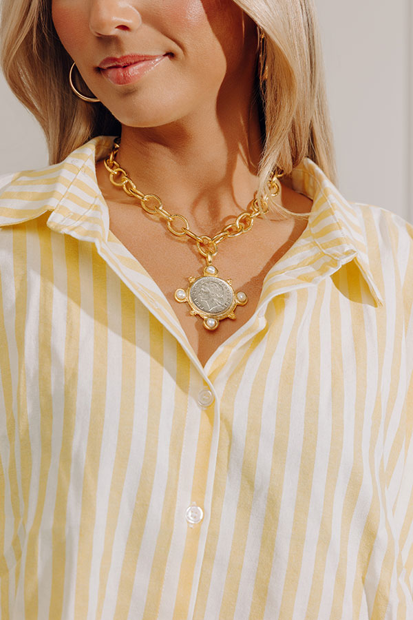 Susan Shaw French Coin and Freshwater Pearl Necklace Image - 1