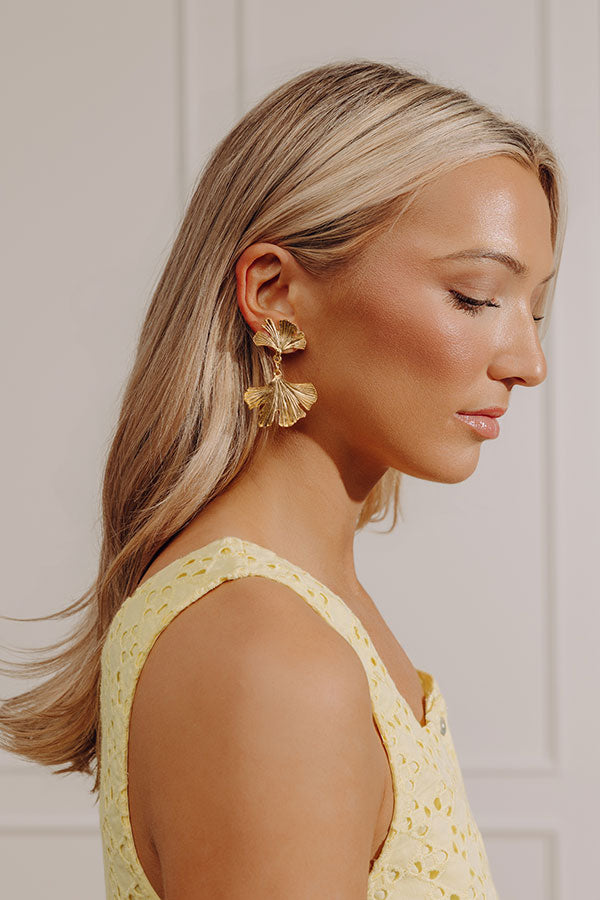 Susan Shaw Ginkgo Drop Earrings