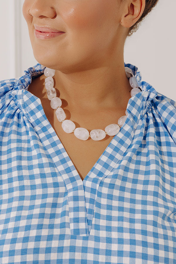 Sweet Statement Necklace in White