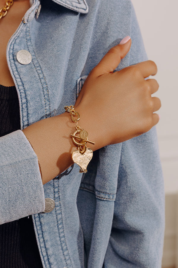 Susan Shaw Heart Toggle Bracelet