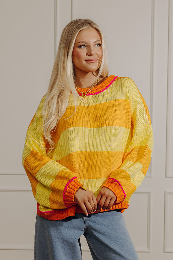 Coastal Ease Knit Sweater in Lemon Yellow Image - 1