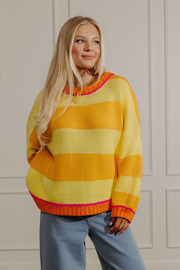 Coastal Ease Knit Sweater in Lemon Yellow Image - 5