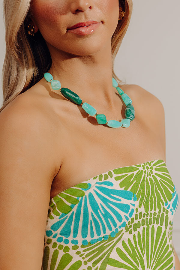 Bold and Bubbly Necklace in Ocean Wave Image - 2