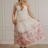 Whispered Blossoms Floral Eyelet Midi Dress Image - 1