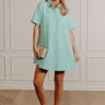 Fresh Lines Stripe Mini Dress in Green Image - 1